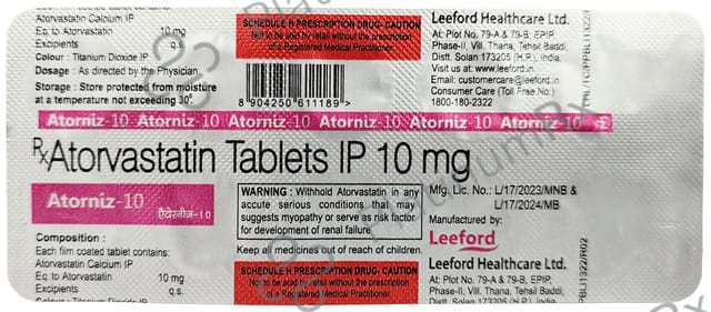 Atorniz 10mg Tablet 10s