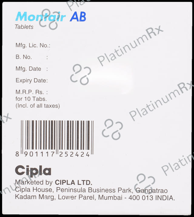 Montair AB 200/10mg Tablet SR 10s