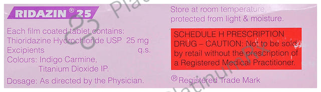 Ridazin 25mg Tablet 10s