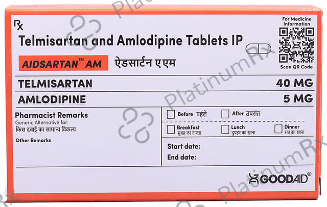 Aidsartan AM 5/40mg Tablet 10s
