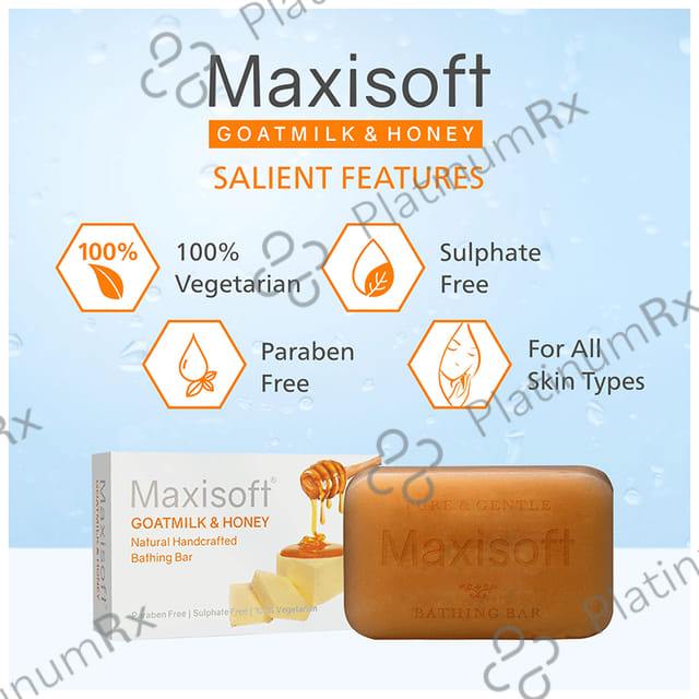 Maxisoft Goat Milk & Honey Bathing Bar (75gm Each) 6 units
