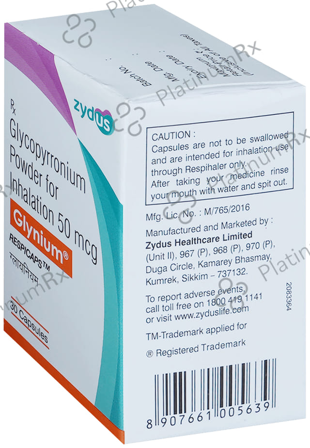 Glynium 50mcg Respicap 30s