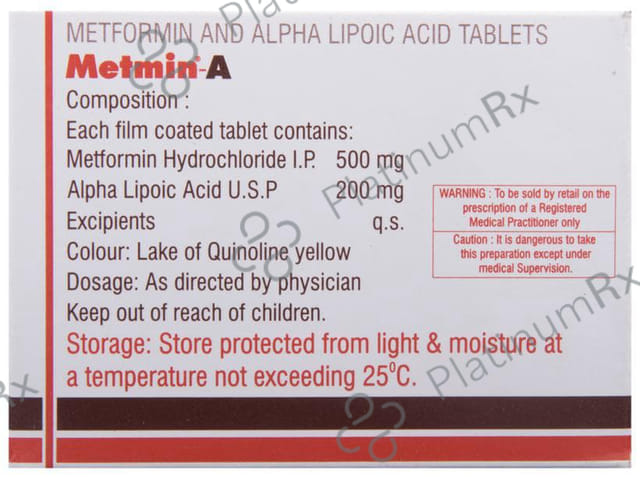 Metmin A 500/200mg Tablet 10s