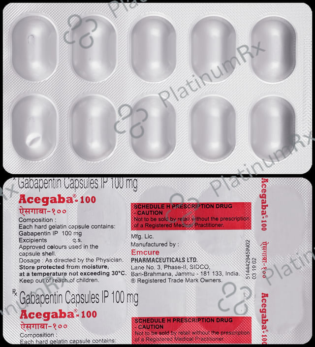 Acegaba 100mg Capsule 10s