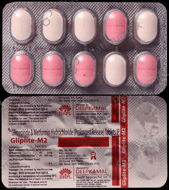 Gliplite M 2mg/500mg Tablet PR