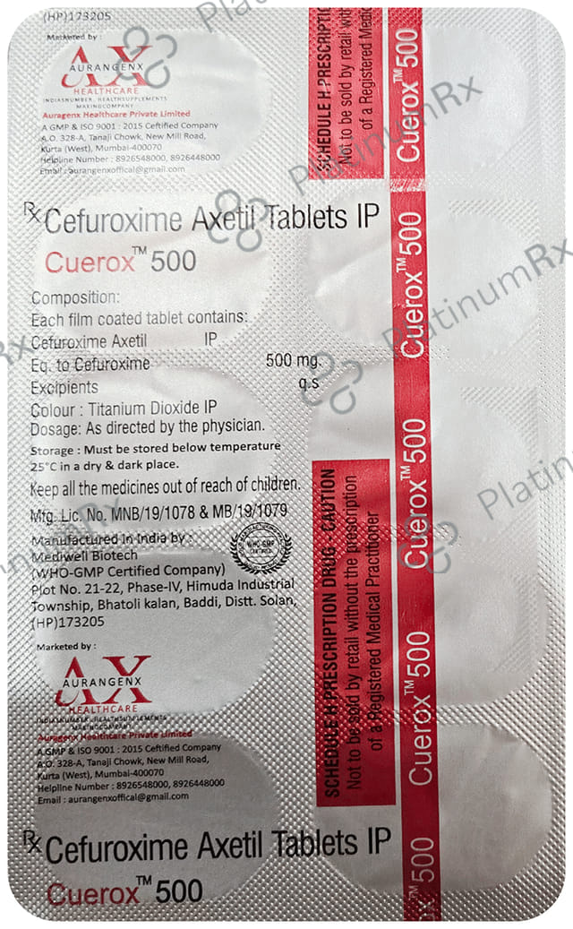 Cuerox 500mg Tablet 10s