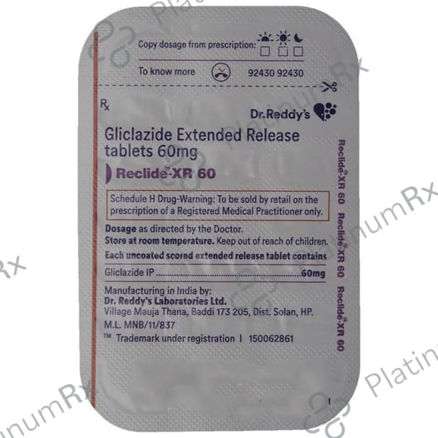 Reclide XR 60mg Tablet ER 15s