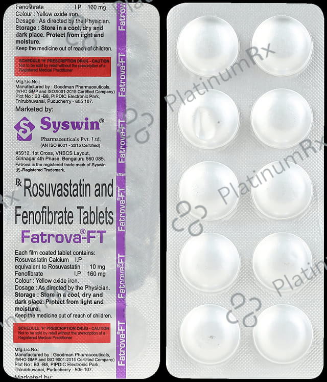 Fatrova FT 160/10mg Tablet 10s