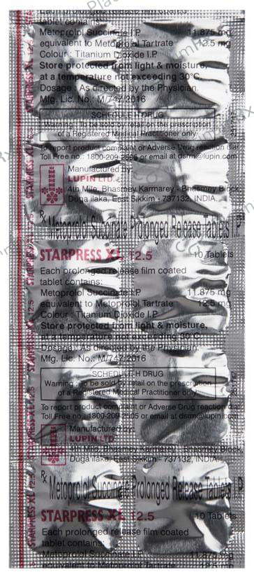 Starpress XL 12.5mg Tablet PR 10s