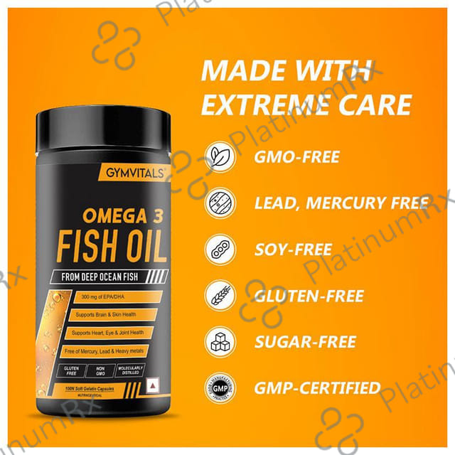 Gym Vitals Omega 3 Fish Oil Soft Gelatin Capsule 100s