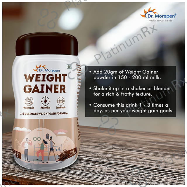 Dr. Morepen Weight Gainer for Metabolism & Lean Muscles - Flavour Irish Chocolate