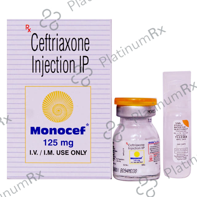Monocef 125mg Injection 2ml