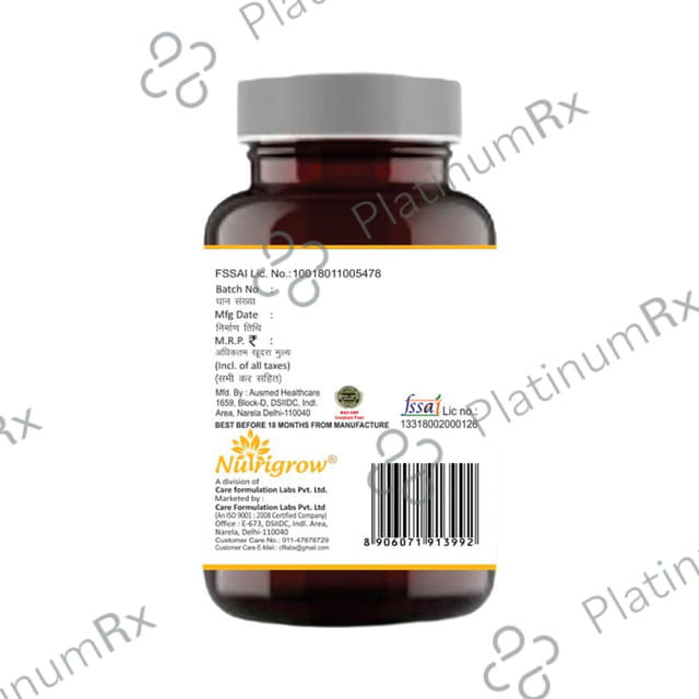 Nutrigrow Curcumin Veg Capsule