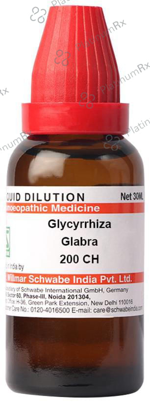 Dr Willmar Schwabe India Glycyrrhiza Glabra Dilution 200 CH
