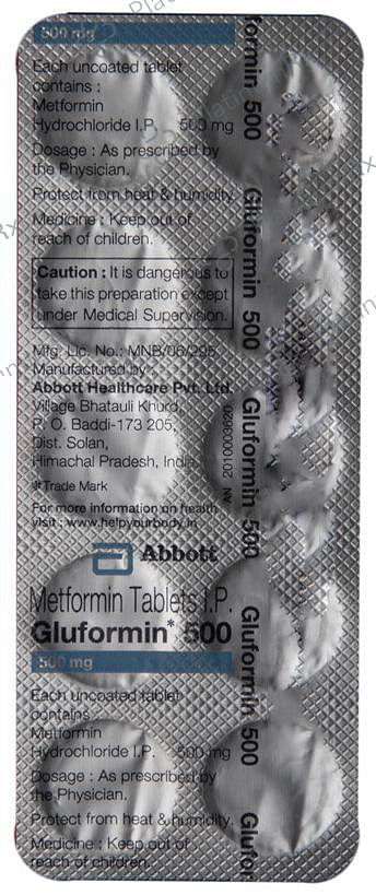 Gluformin 500mg Tablet 10s