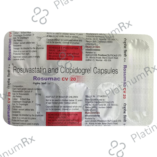 Rosumac CV 20/75mg Capsule 10s