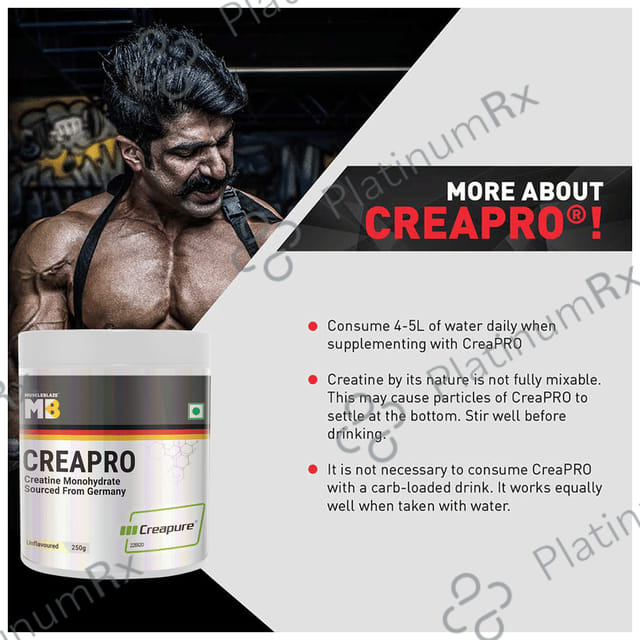 MuscleBlaze Creapro Creatine - With Creapure for Lean Muscles, Energy & Strength -