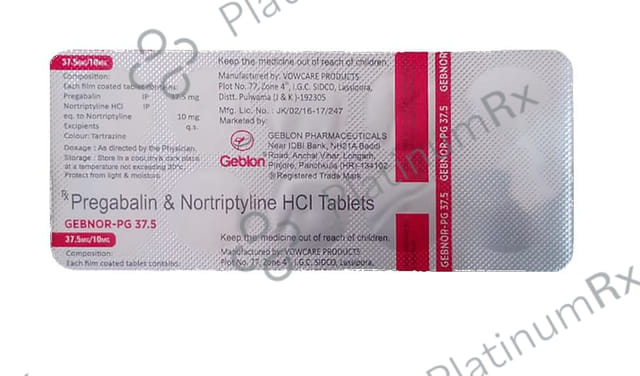 Gebnor PG 37.5mg Tablet 10s