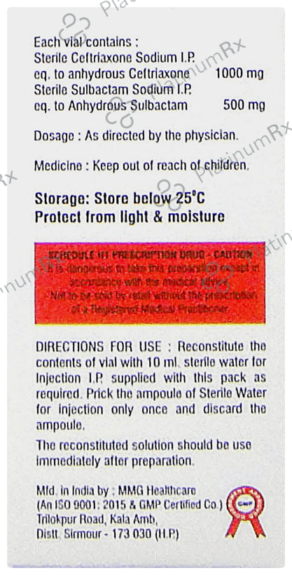 Nabitax S 1000mg/500mg Injection