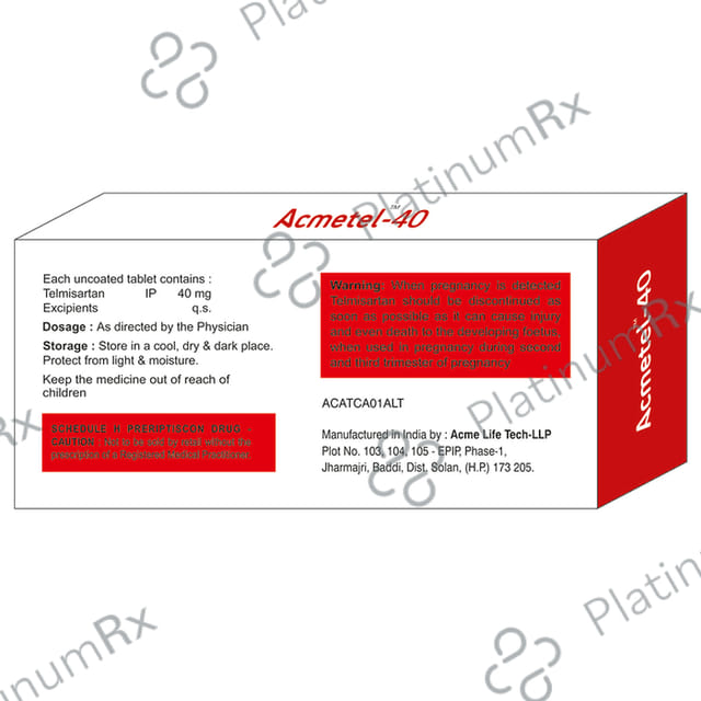 Acmetel 40mg Tablet 10s