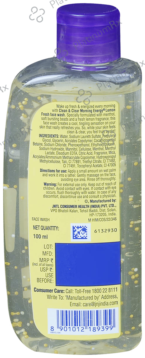 Clean & Clear Morning Energy Lemon Fresh Face Wash 100 ml