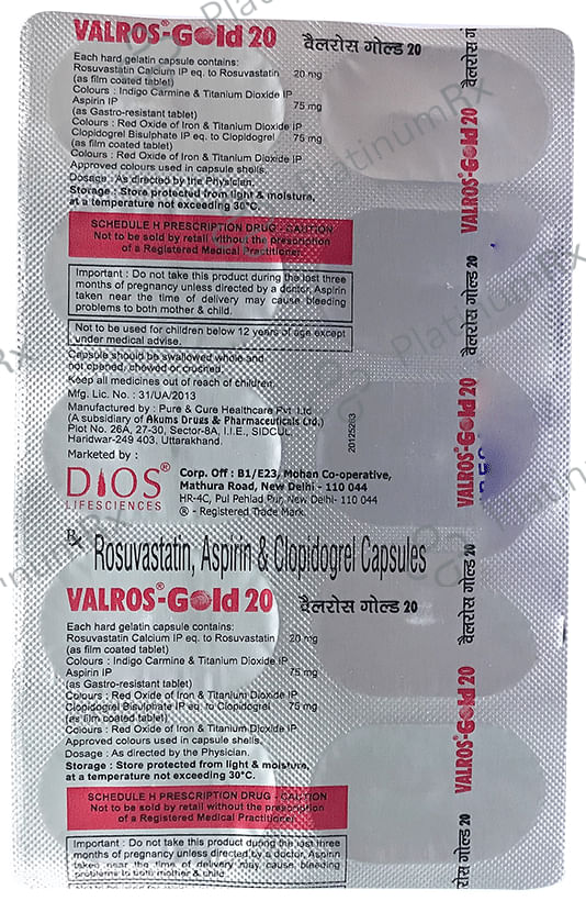 Valros Gold 20mg Capsule 10s