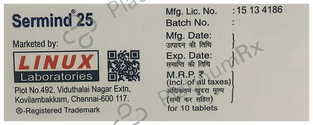 Sermind 25mg Tablet 10s