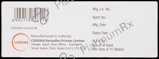 Cortel CH 12.5/40mg Tablet 15s