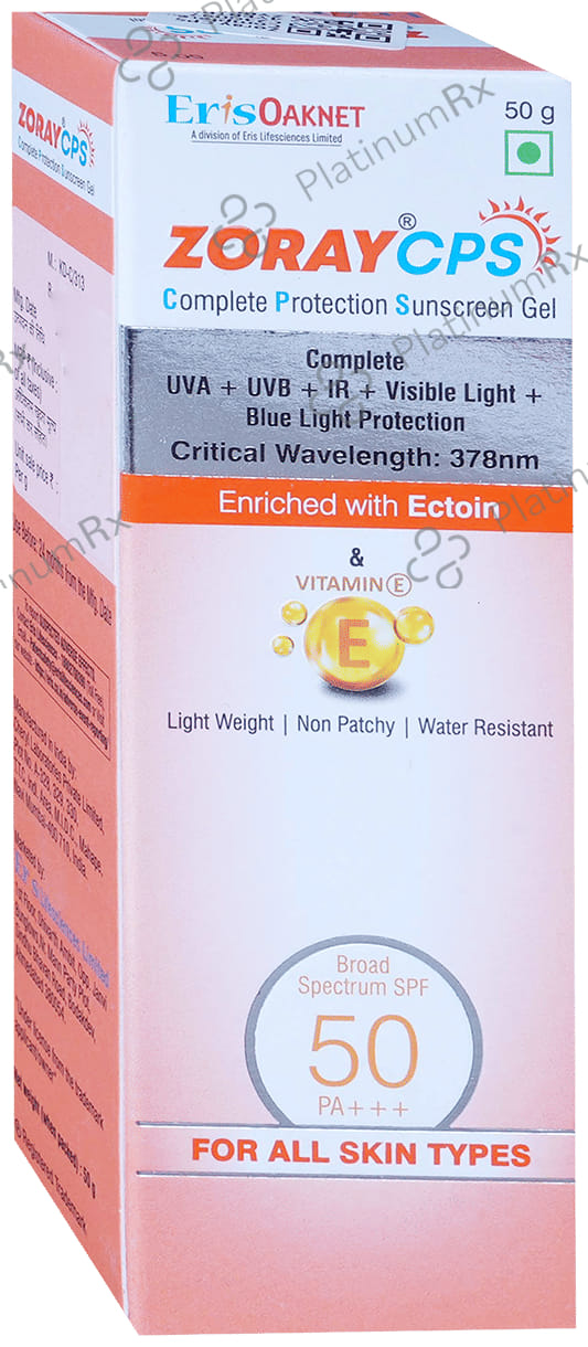 Zoray CPS Complete Protection Sunscreen SPF 50 PA+++ Gel 50gm