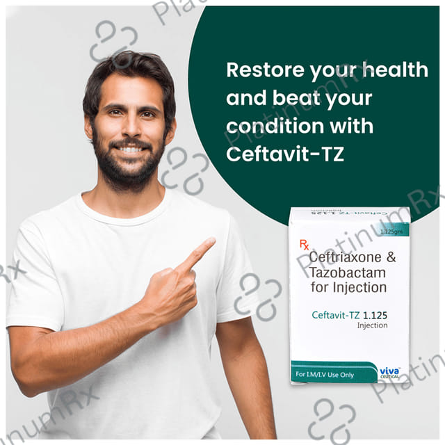 Ceftavit TZ 1.125gm Injection 1s