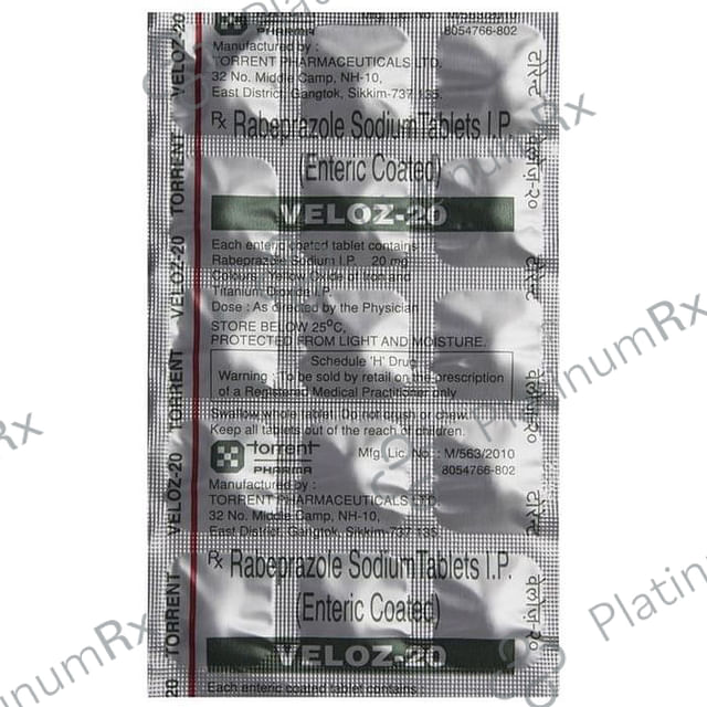 Veloz 20mg Tablet 15s