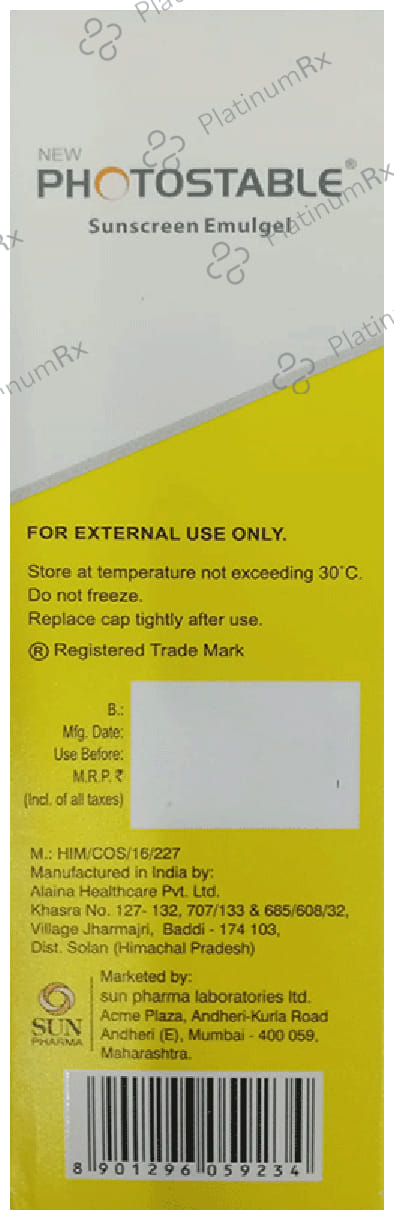 Bello New Photostable Sunscreen Emulgel SPF55 50gm