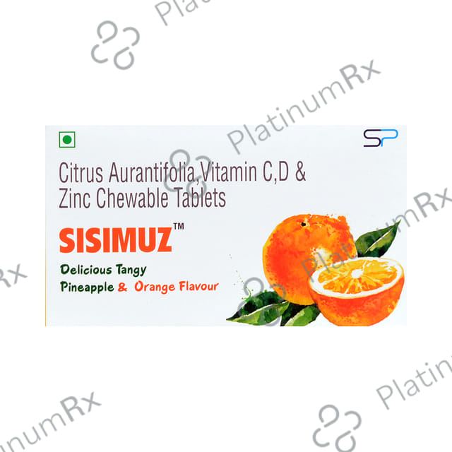 Sisimuz Chewable Tablet Delicious Tangy Pineapple & Orange