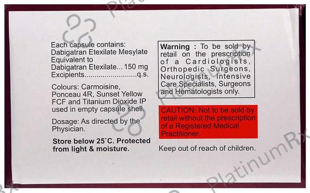 Dabiclot 150mg Capsule 10s