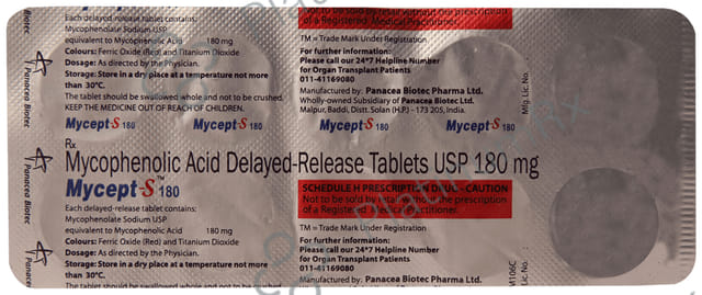Mycept S 180mg Tablet 10s