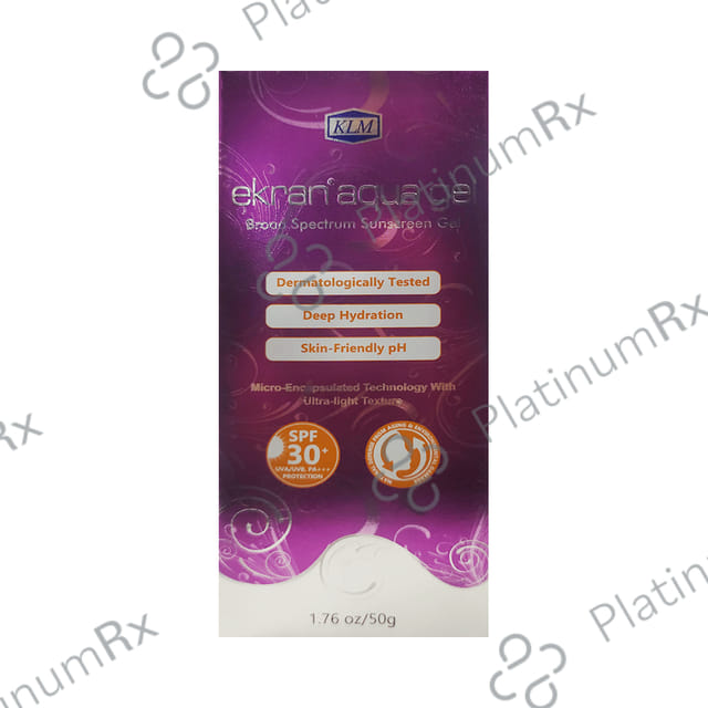 Ekran Aqua Sunscreen SPF 30 PA+++ Gel 50gm