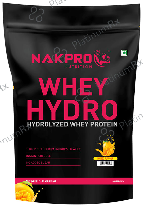 Nakpro Nutrition Whey Hydrolyzed Mango Flavour Protein Powder 1kg