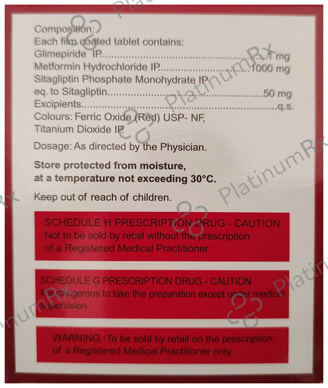 Alsita GM 1 Forte 1/1000/50mg Tablet 10s