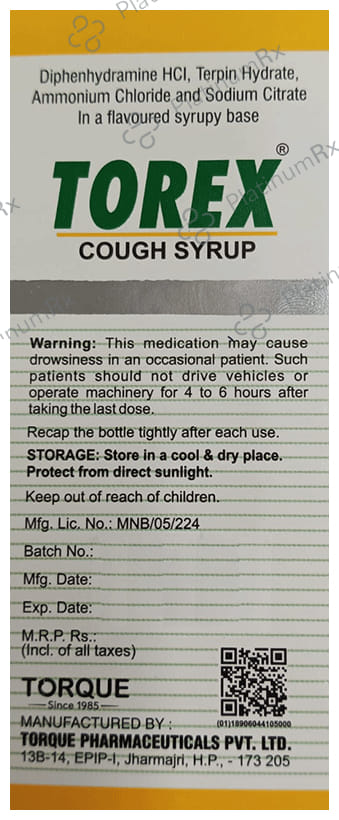 Torex Cough Syrup 100ml