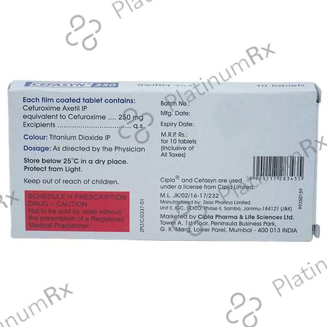 Cefasyn 250mg Tablet 10s