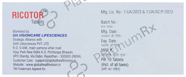 Ricotor 60/4mg Tablet 10s
