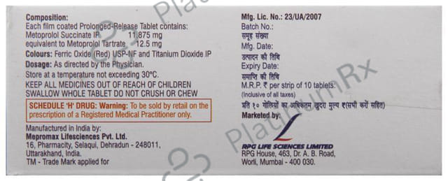 Cardibeta XR 12.5mg Tablet PR 10s