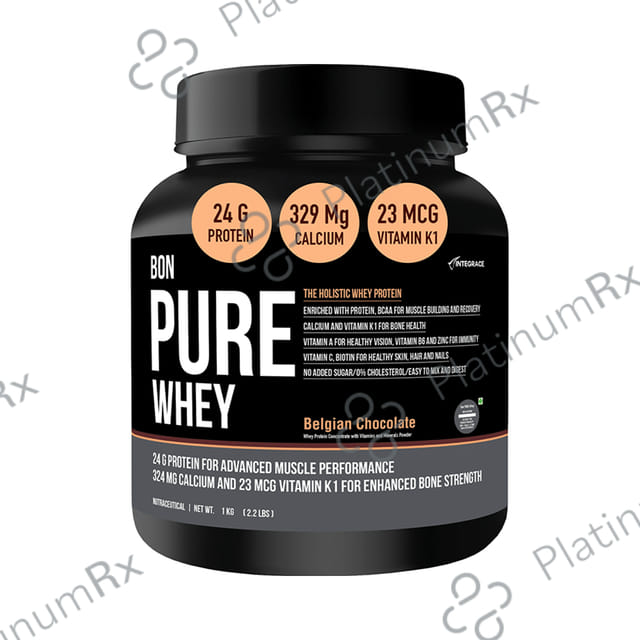 Bon Pure Whey Protein The Holistic Whey Protein Belgian Chocolate Powder 1kg