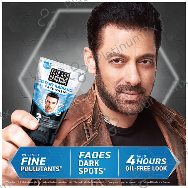 Emami Fair and Handsome Instant Radiance Face Wash 100 gm