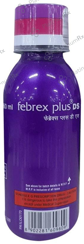 Febrex Plus DS 2/250/5mg Delicious Orange Oral Suspension 60ml