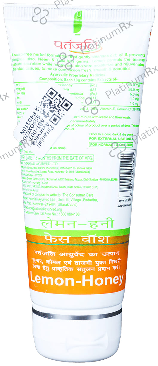Patanjali Ayurveda Lemon Honey Face Wash