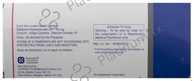 Dilzem 30mg Tablet CR 15s