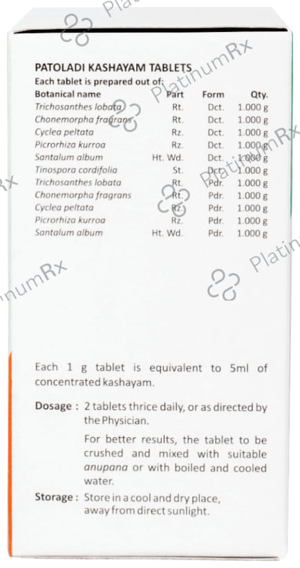 Sitaram Ayurveda Patoladi Kashayam Tablet