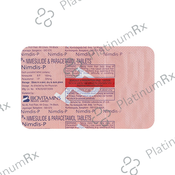 Nimdis P 100/500mg Tablet 10s