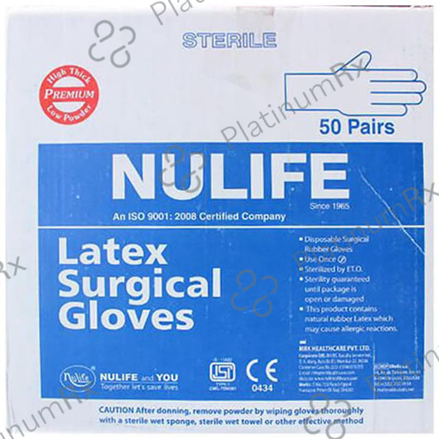 Nulife Sterile Powdered Surgical Gloves 6.5